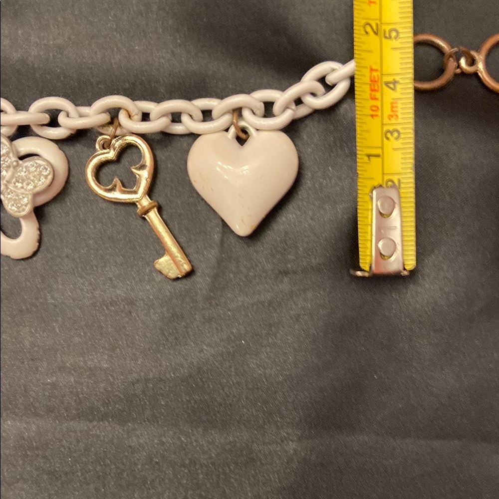 White and Silver Charm Bracelet - Picture 8 of 8